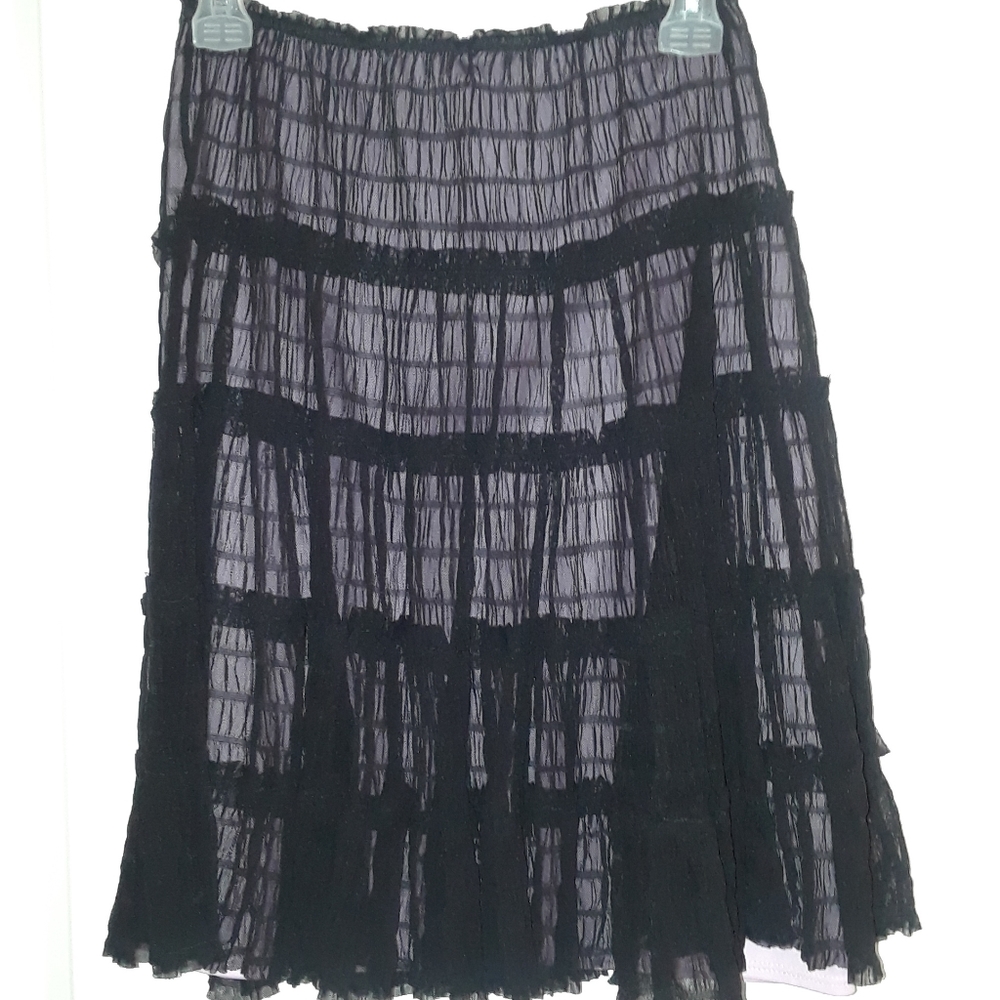 Max Studio black shear skirt